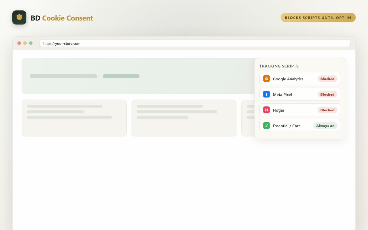 BD Cookie Consent — product demo