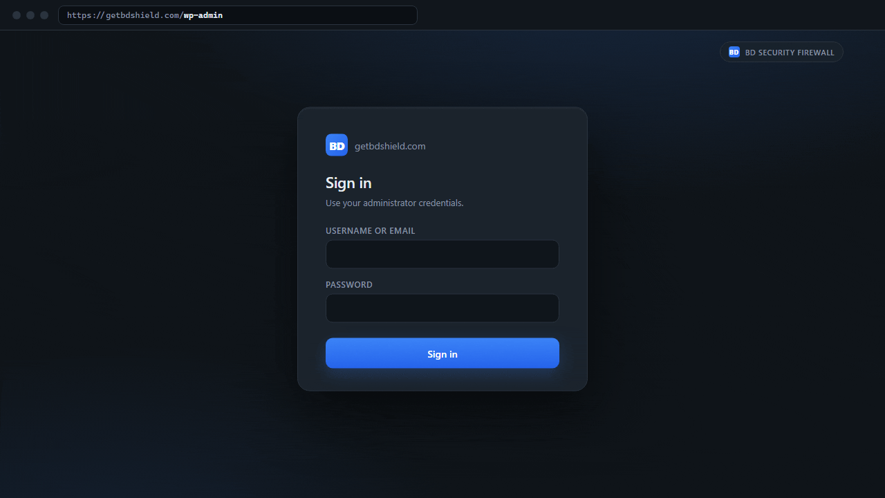 BD Security Firewall — product demo