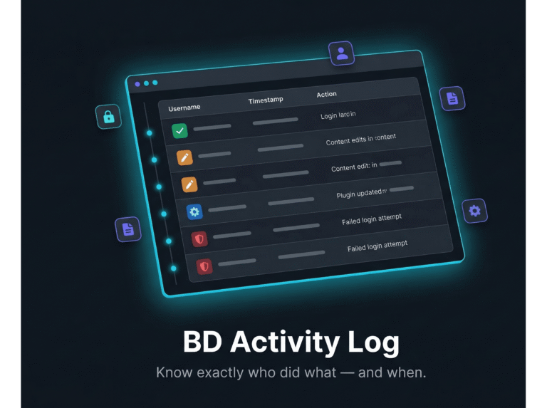 bd activity log, activity log plugin wordpress